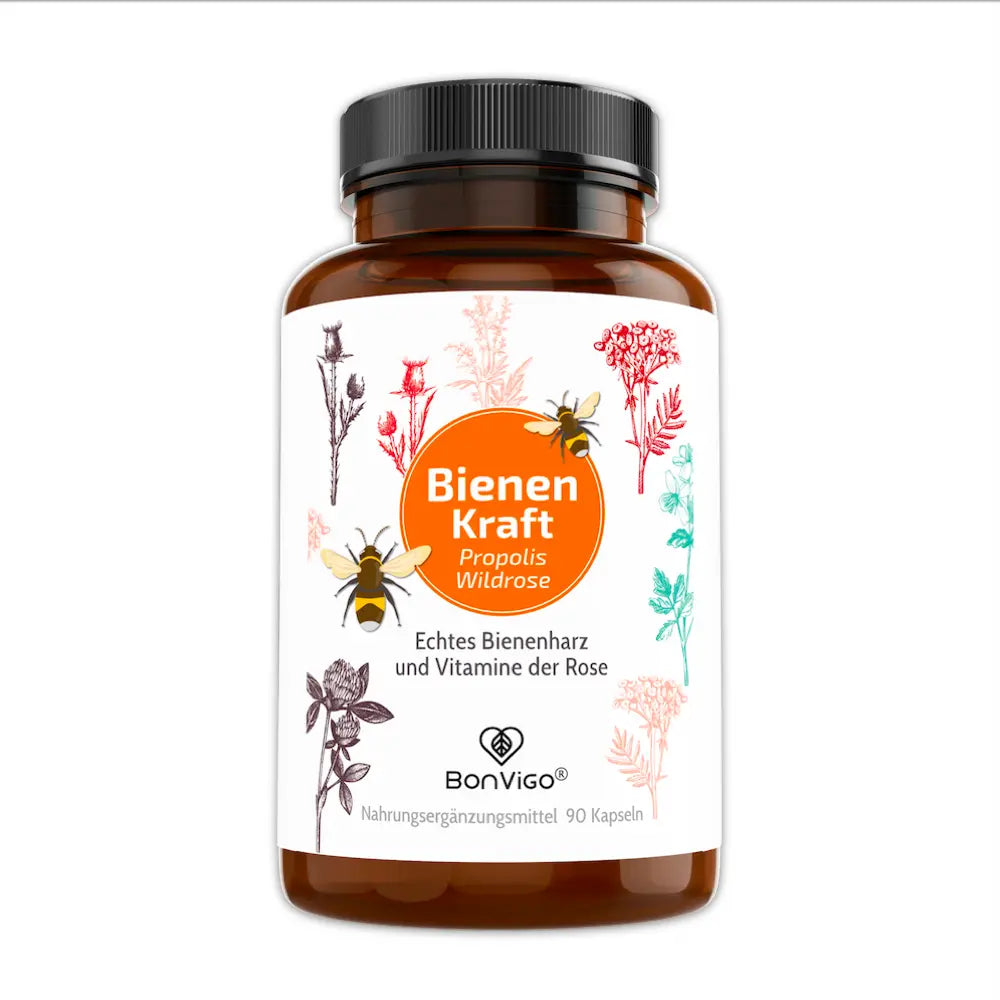 Bienenkraft Propolis Kapseln plus Vitamine der Rose - BonVigo® Natürlich Gesund