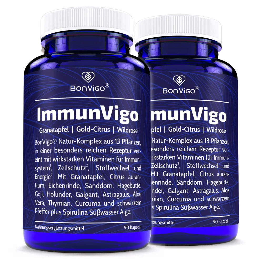 ImmunVigo 13-Pflanzen-Konzentrat mit Immun Booster 2 Dosen 180 Kapseln