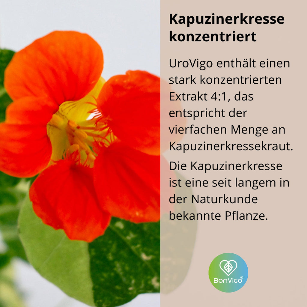 UroVigo Frauen - Bekannte Pflanzen-Formel aus Kapuzinerkresse, Meerrettich, Cranberry